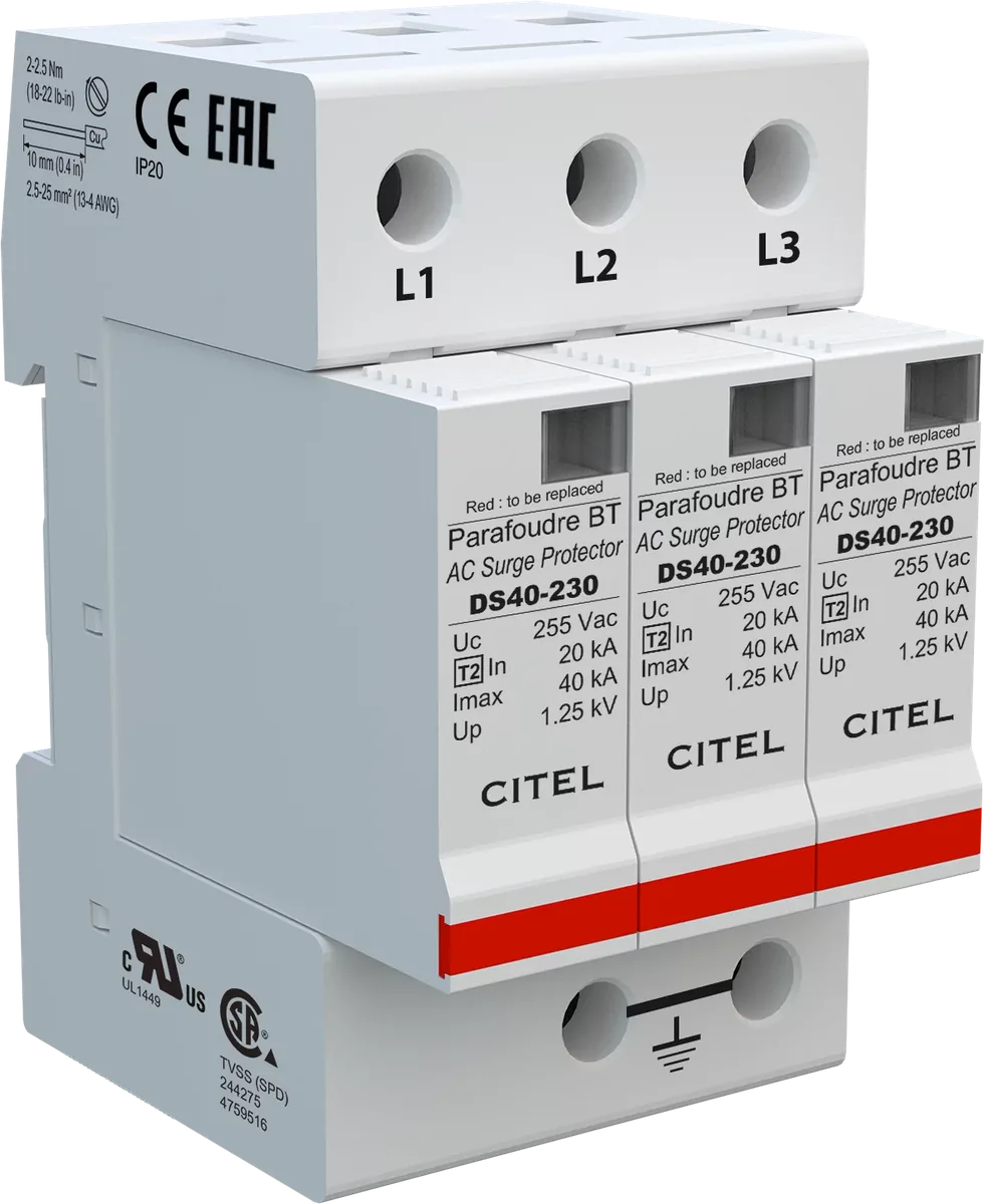 Устройство защиты от импульсных перенапряжений Citel DS43-230 (461503), тип 2